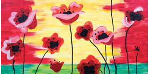 Paint & Sip - Poppies In Bloom